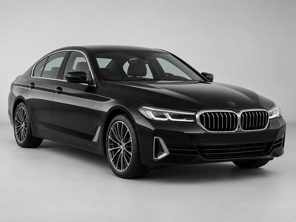 Black premium luxury sedan
