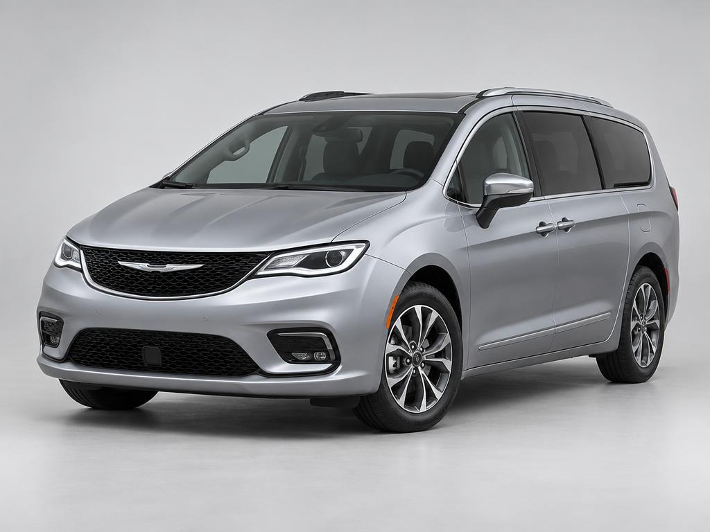Silver family minivan
